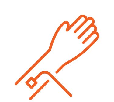 Icon of an arm and hand with a small sample being taken from the arm, Optional Skin Punch Biopsy